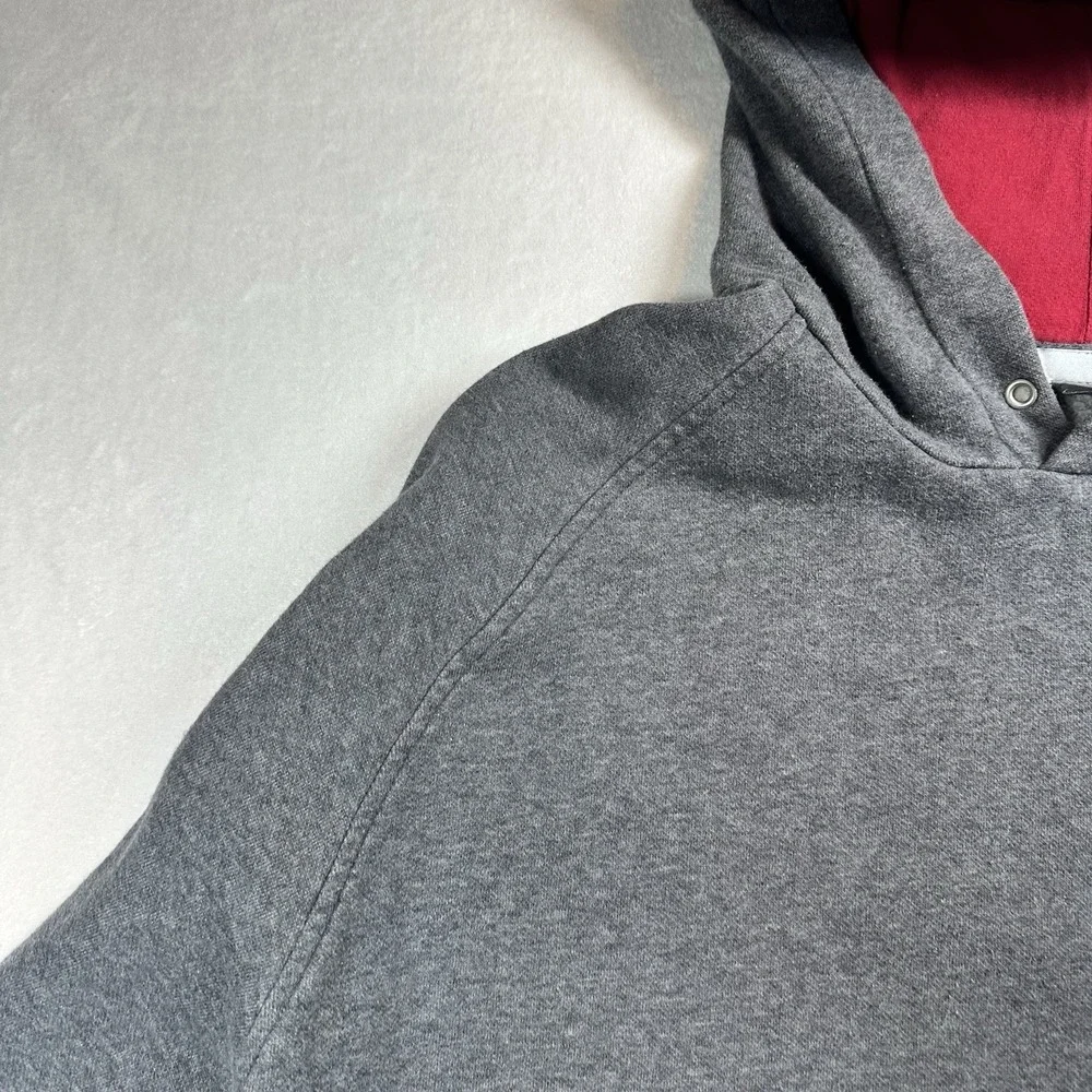 Vintage Nike Y2K Hoodie Mens XXL Red Sweatshirt Swoosh Spellout Silver Tag‎
